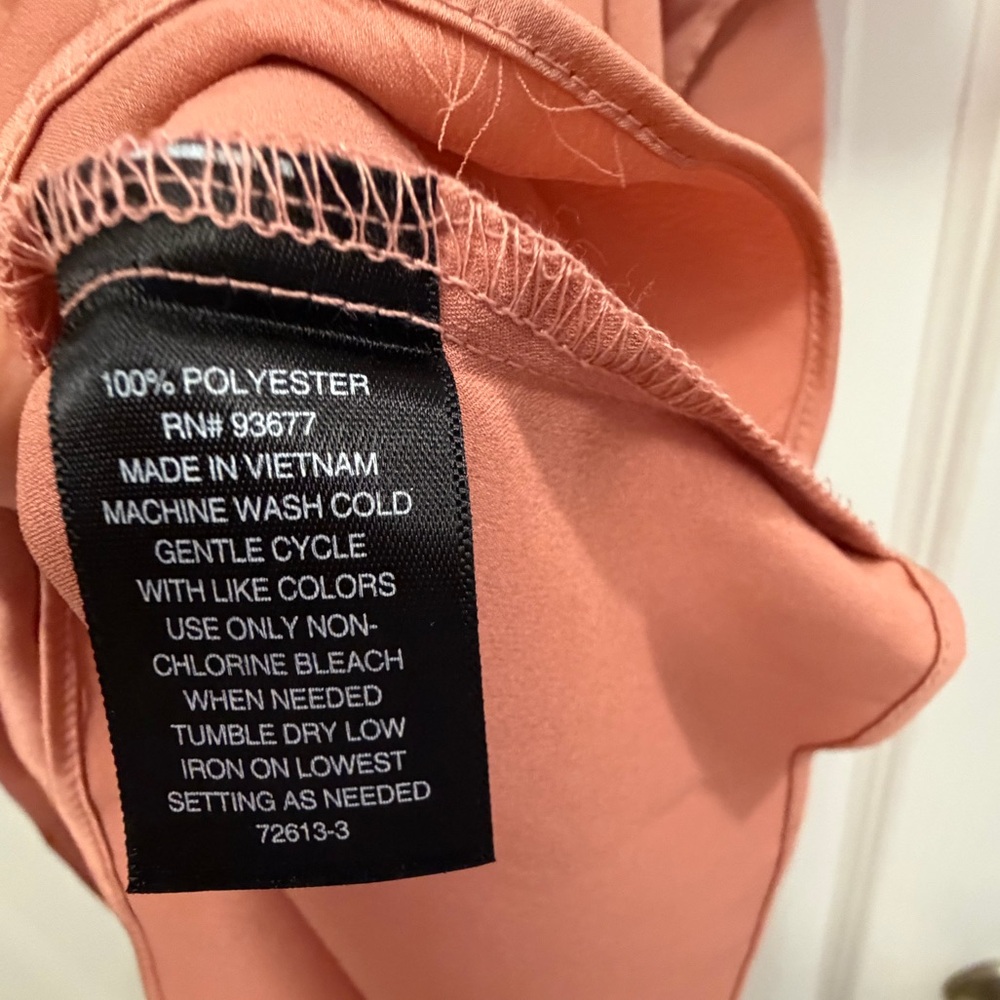 Worthington Silky Ruffle Sleeve Blouse | Small | Rose - Picture 3 of 4